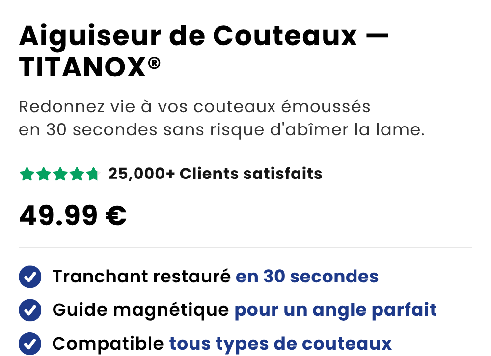 Aiguiseur de Couteaux Pro — TITANOX®