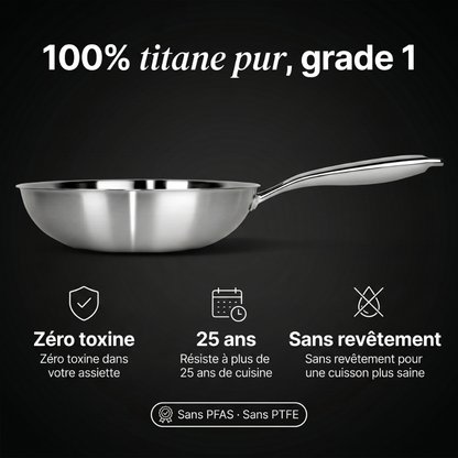 Wok 100% Titane Pur (28 cm) — TITANOX®