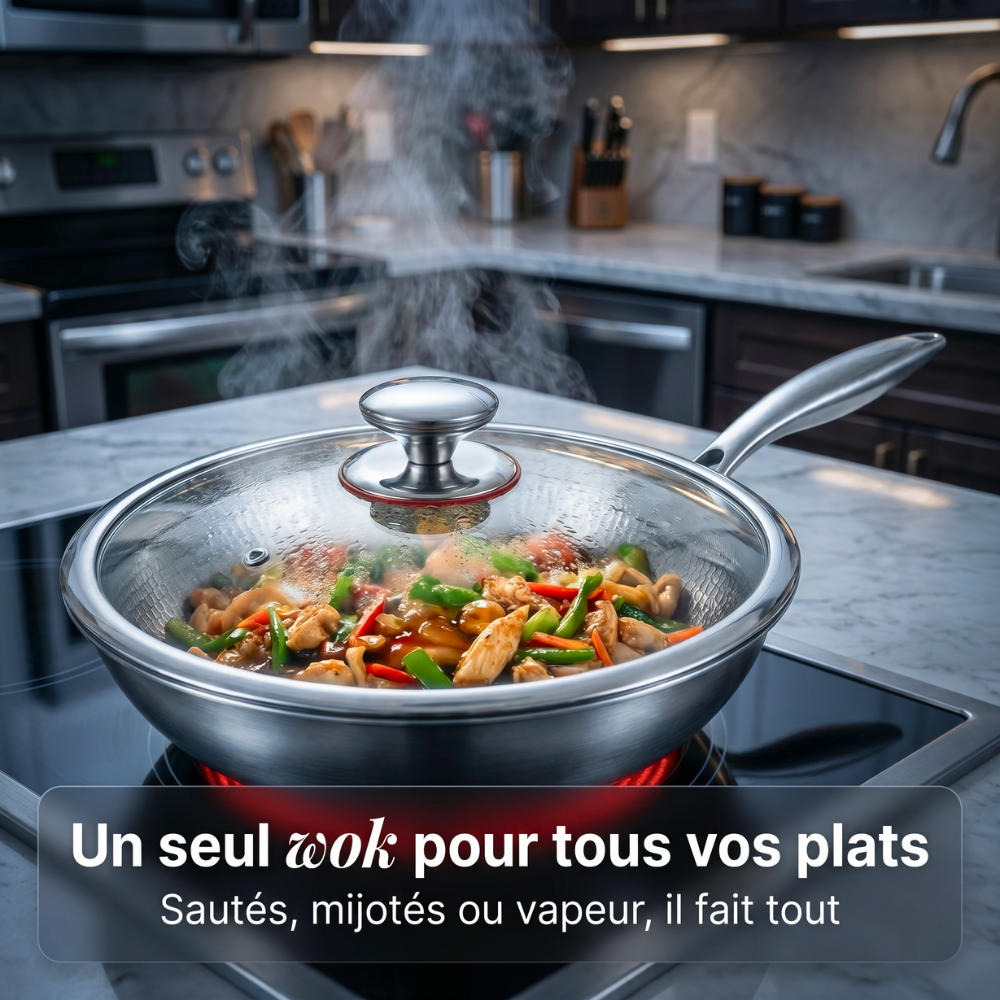 Wok 100% Titane Pur (28 cm) — TITANOX®